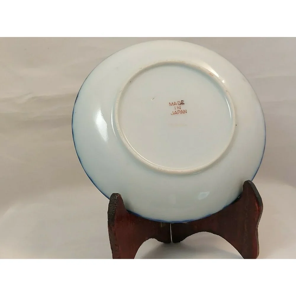 Vintage Hand Painted Saucer Small Plate Geishas Floral Japan 5 1/2